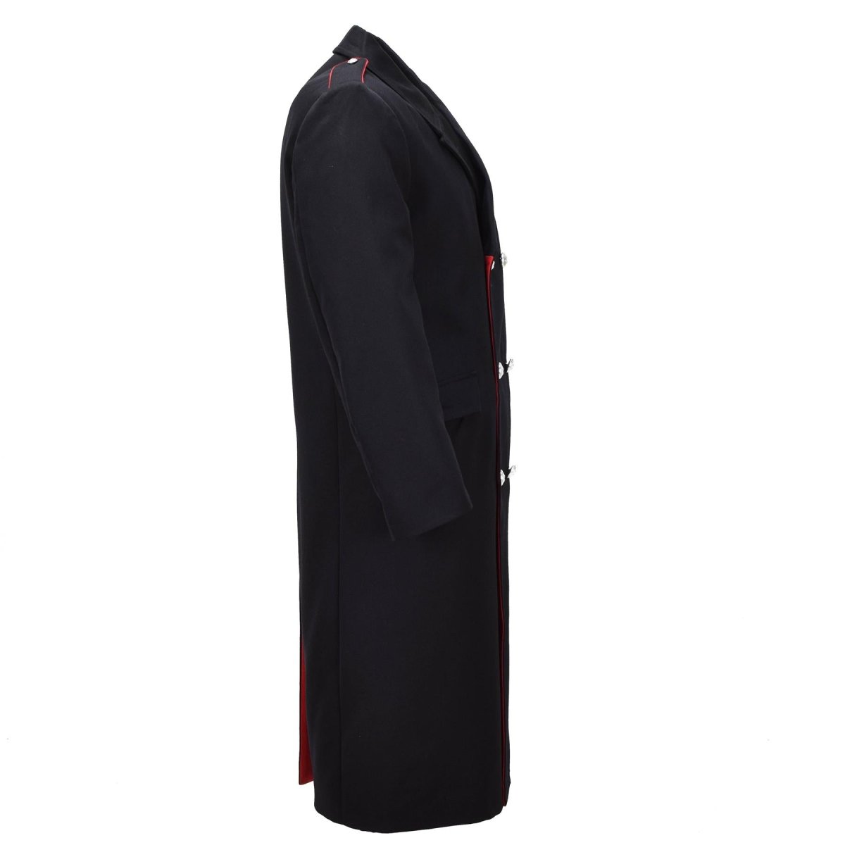 Originaler Wollmantel der Carabinieri der italienischen Armee, zweireihig, schwarz