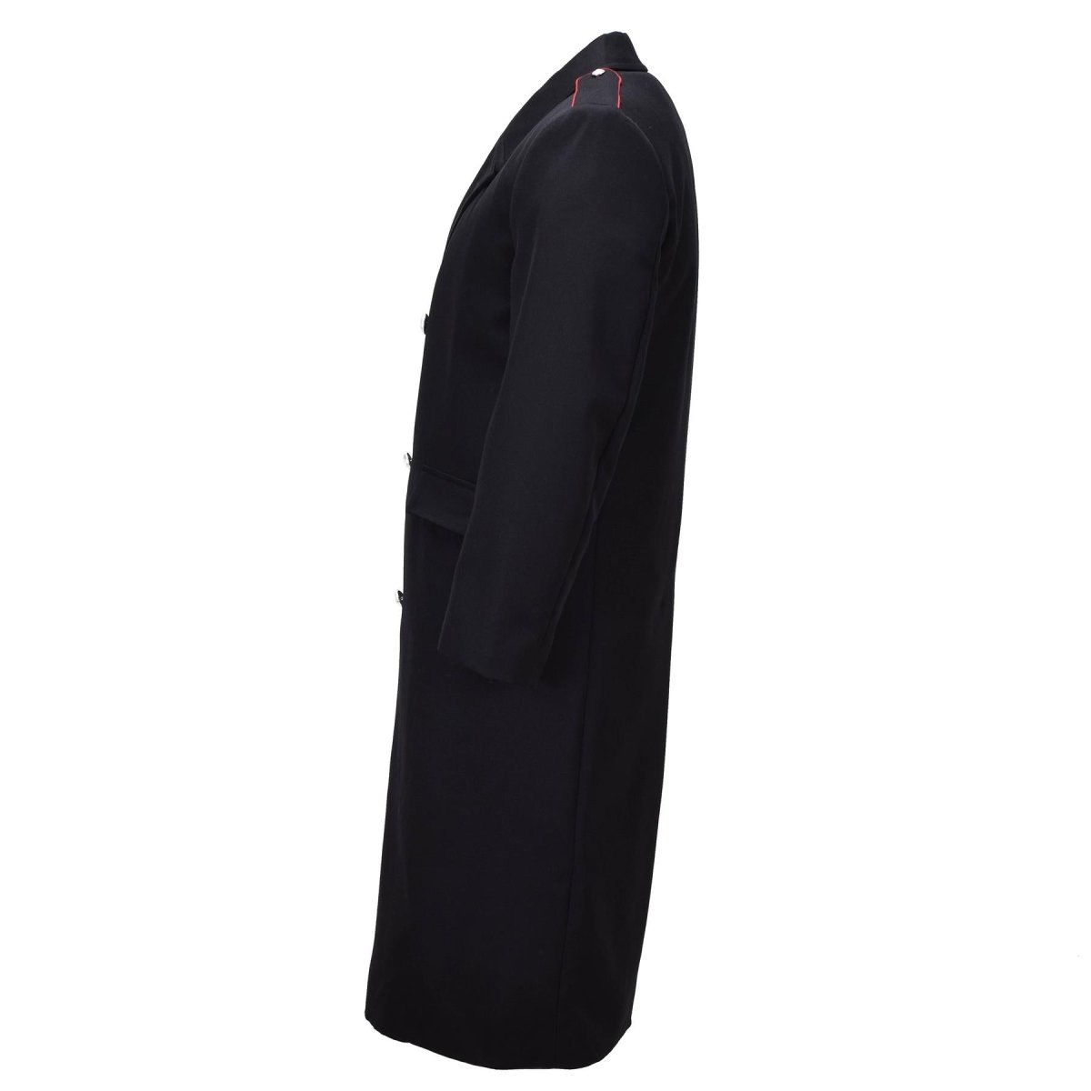 Originaler Wollmantel der Carabinieri der italienischen Armee, zweireihig, schwarz