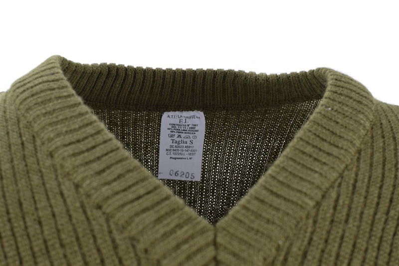 Military v neck sweater Original italian army pullover Commando