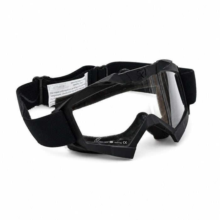 Original Italian Military Ariete Safety Goggles Clear Lens Anti-Fog Black - GoMilitar