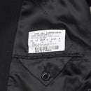 Close-up of the inner label and button on the original Italian Carabinieri black wool formal jacket lining