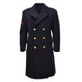 Abrigo de vestir original de los Carabinieri militares italianos de lana con doble botonadura negro