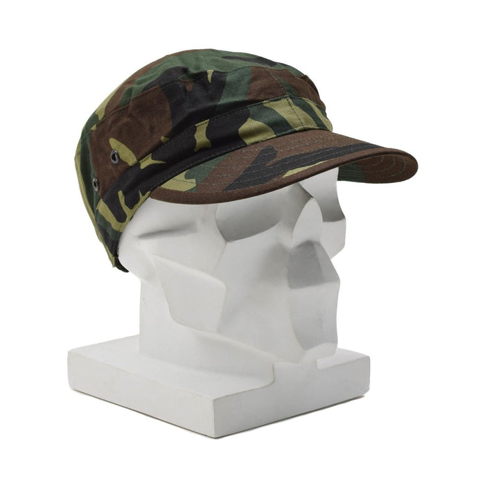 Casquette de Combat Militaire Italienne Originale Oeillets de Ventilation Camouflage Woodland - GoMilitar
