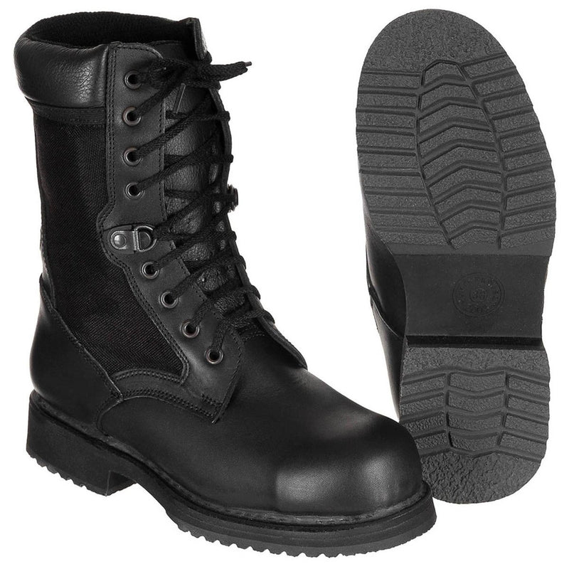 Original Italian Military Combat Shoes Lightweight Leather Winter Black - GoMilitar