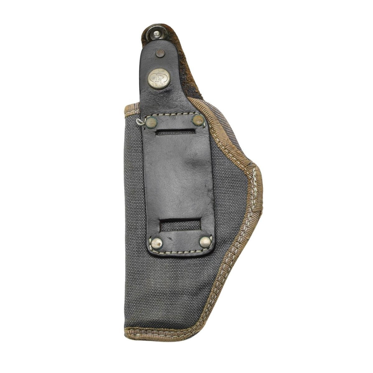 Military pistol belt holster Original Italian Leather Snap Button ...