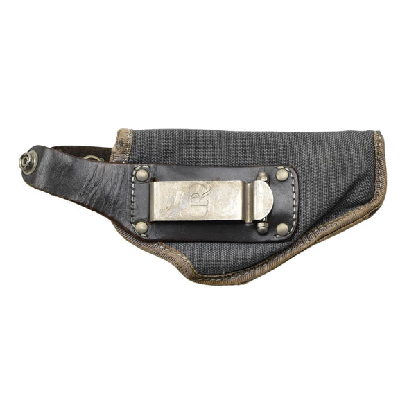 Original Italian Military Pistol Holster Nylon Snap Button Closure Gray