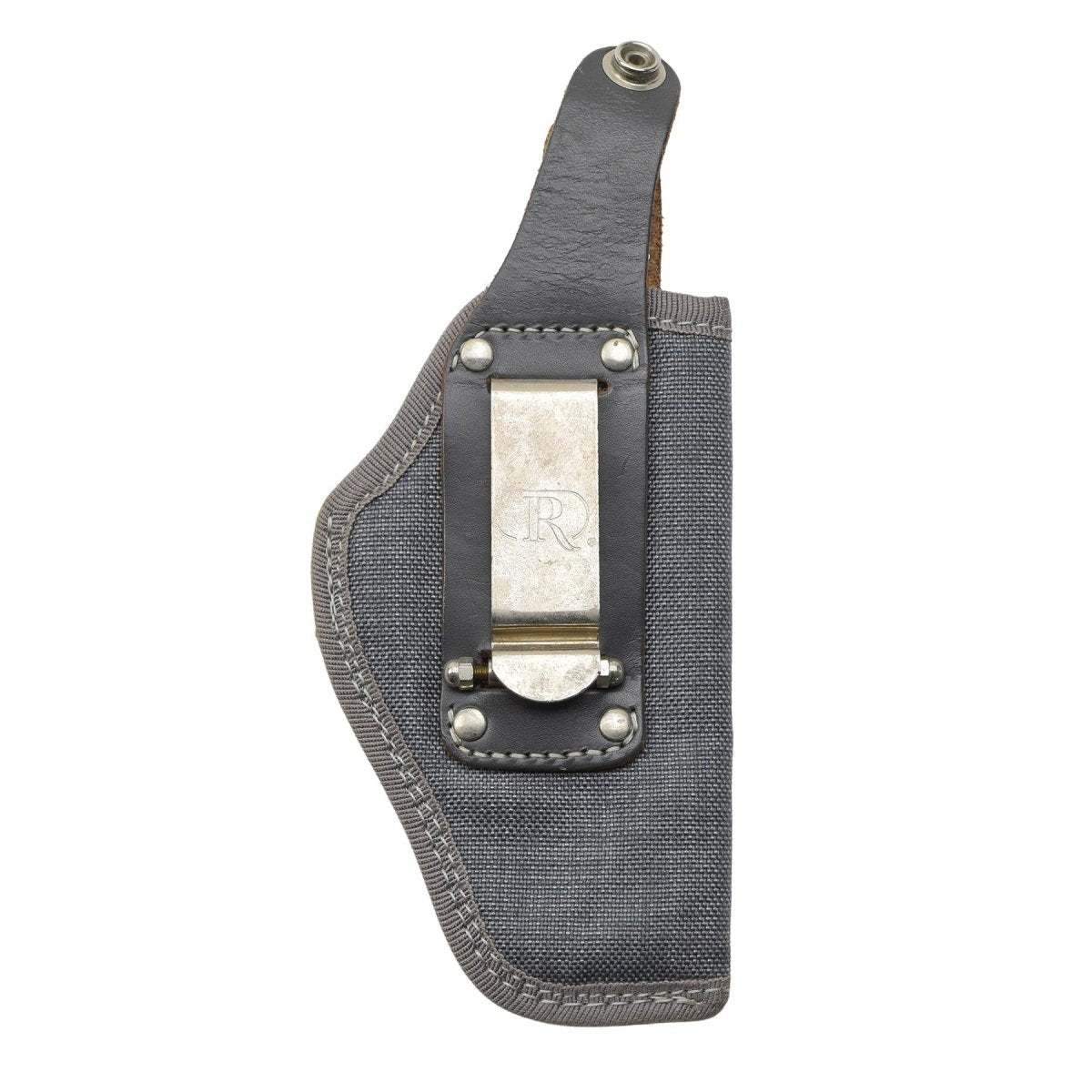 Originales italienisches Militär-Pistolenholster mit Druckknopfverschluss, Nylon, Grau, neu