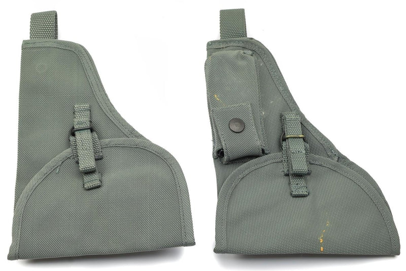 Funda original de cinturón de pistola de la policía italiana con sistema de cintura de bolsas de munición NUEVO