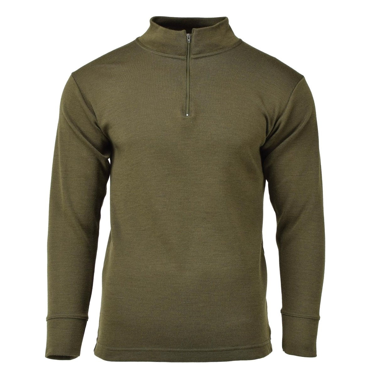 ITALIAN MILITARY ZIPニット Army zip undershirt Original Italy military shirt zipper