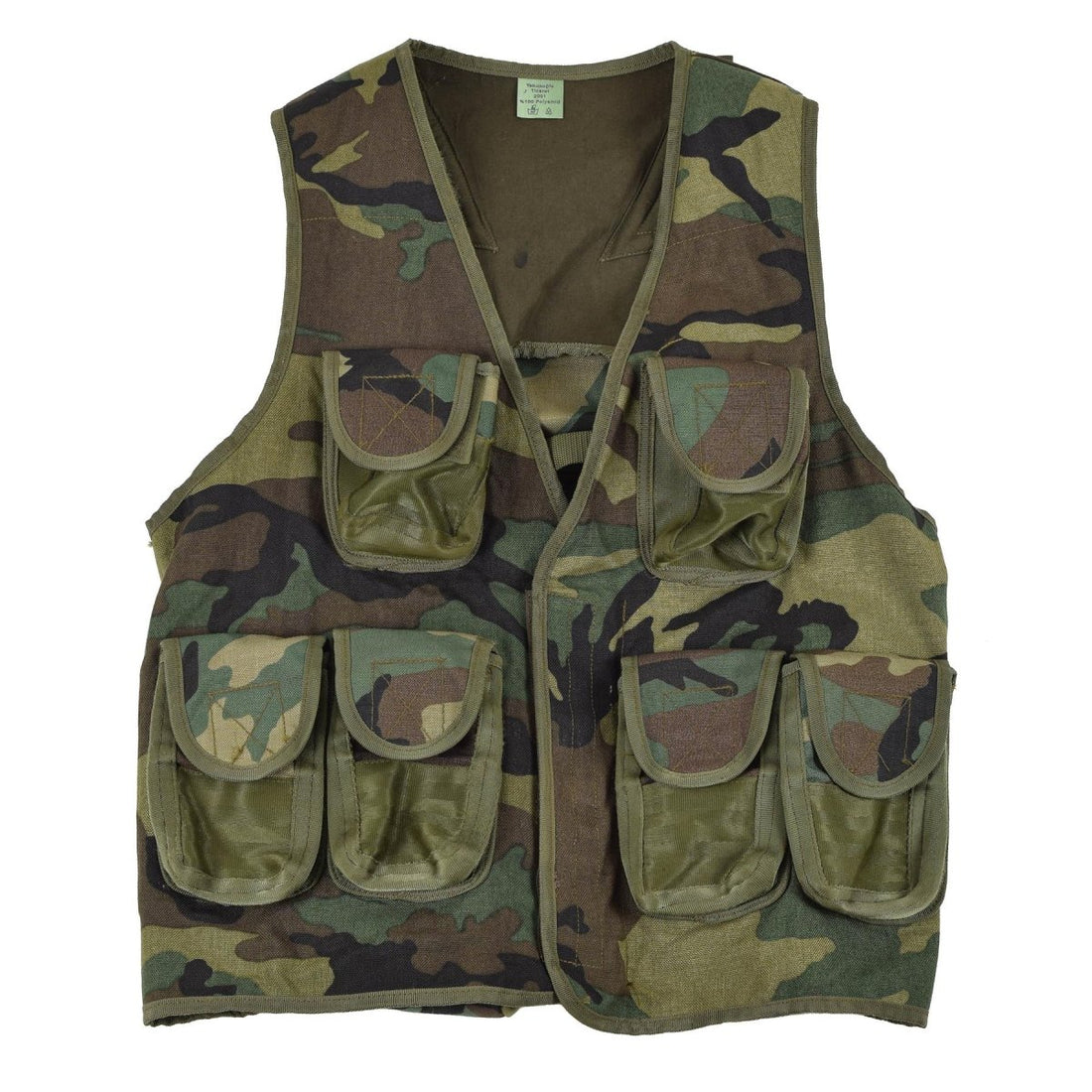 Chaleco táctico original de la OTAN bosque camuflaje múltiples bolsillos de campo ejército nuevo