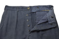 Pantalon de costume militaire norvégien original en laine bleue, pantalon de campagne formel vintage