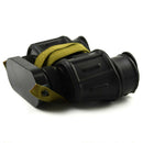 Original Romanian army IOR 7x40 binoculars with military rubberized coating and green strap for durable outdoor use.