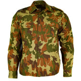 Camisa de combate M90 del ejército rumano original, bolsillos en el pecho, camuflaje de hojas para exteriores