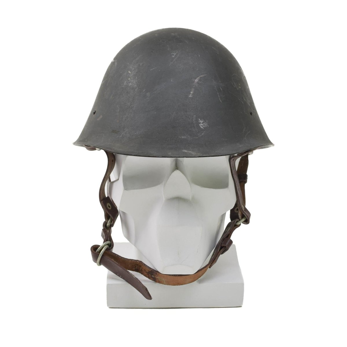Original Romanian Military tactical steel helmet M73 paratrooper chinstrap Olive