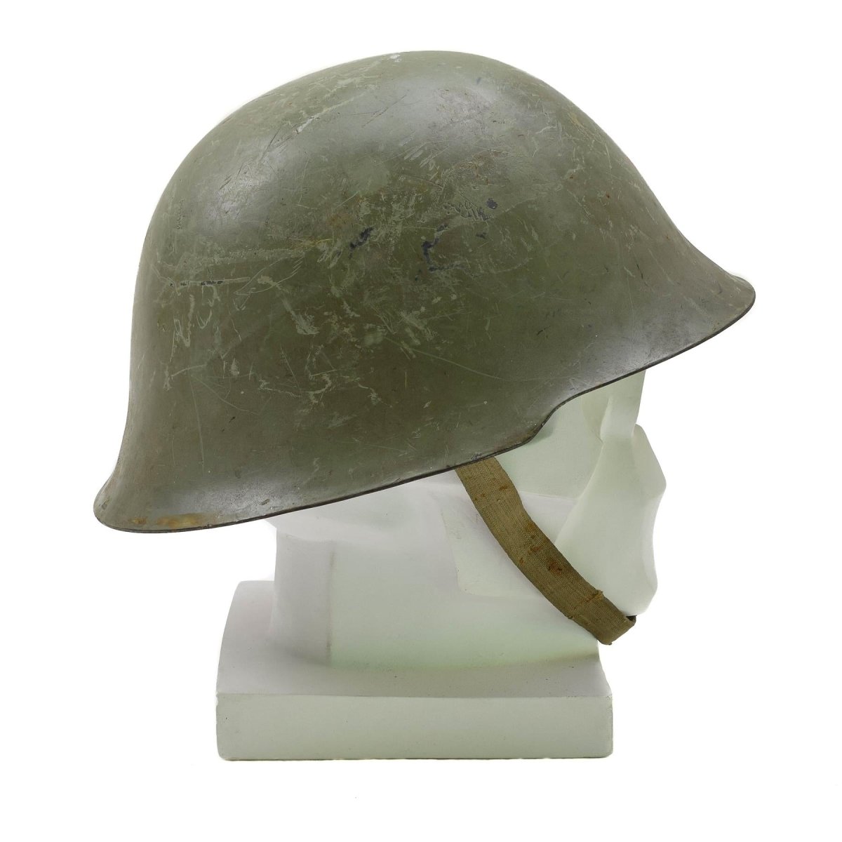 Original Serbian tactical steel helmet with liner combat gear chinstrap Olive
