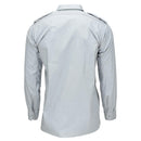 Original Swedish Army Bluish-Gray Shirt Sweden Military Issue With Epaulets New - GoMilitar