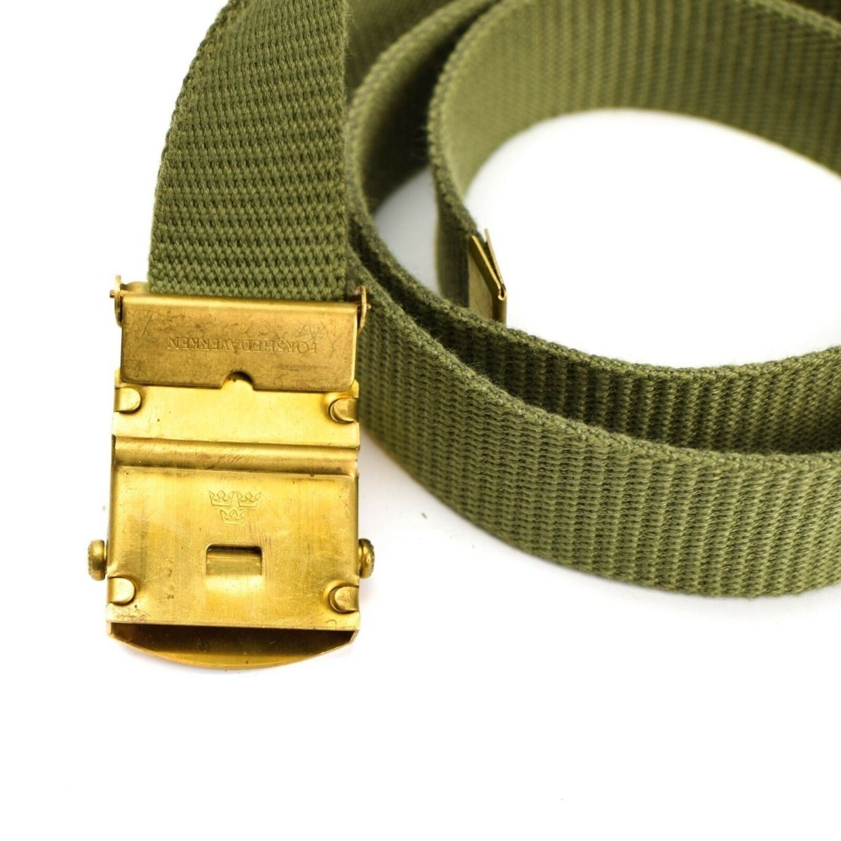Military surplus canvas belt Original Swedish army khaki green belt ...