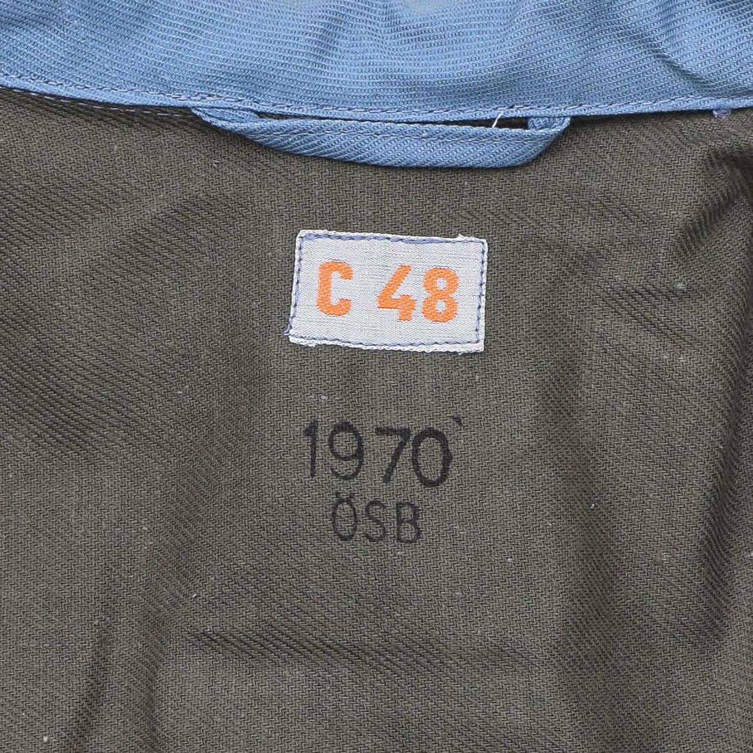 Veste Militaire Suédoise Vintage - Défense Civile - Bleu Clair - Neuf Ancien Stock