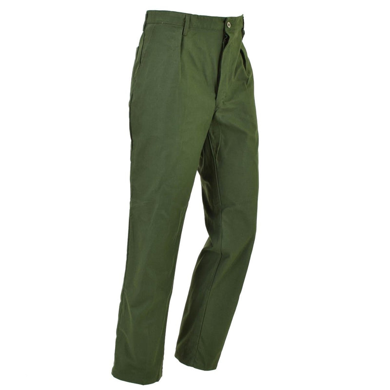Original Swedish military working pants green vintage workwear trousers NEW - GoMilitar