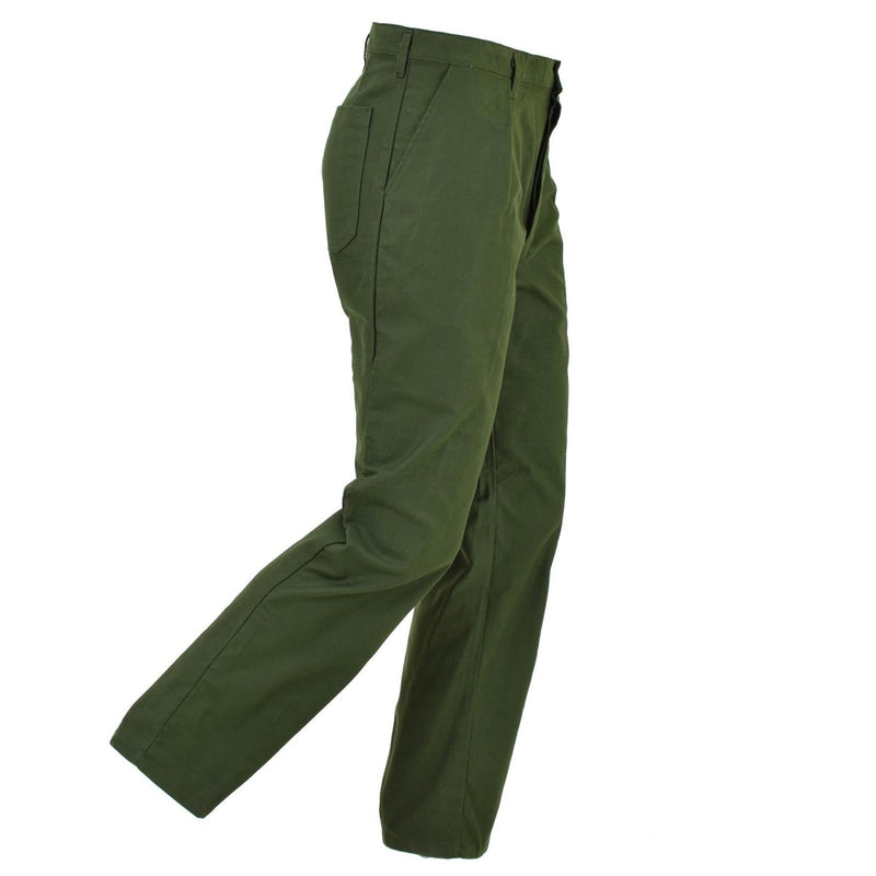 Original Swedish military working pants green vintage workwear trousers NEW