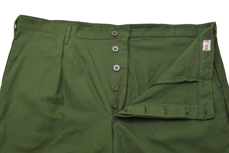 Original Swedish military working pants green vintage workwear trousers NEW