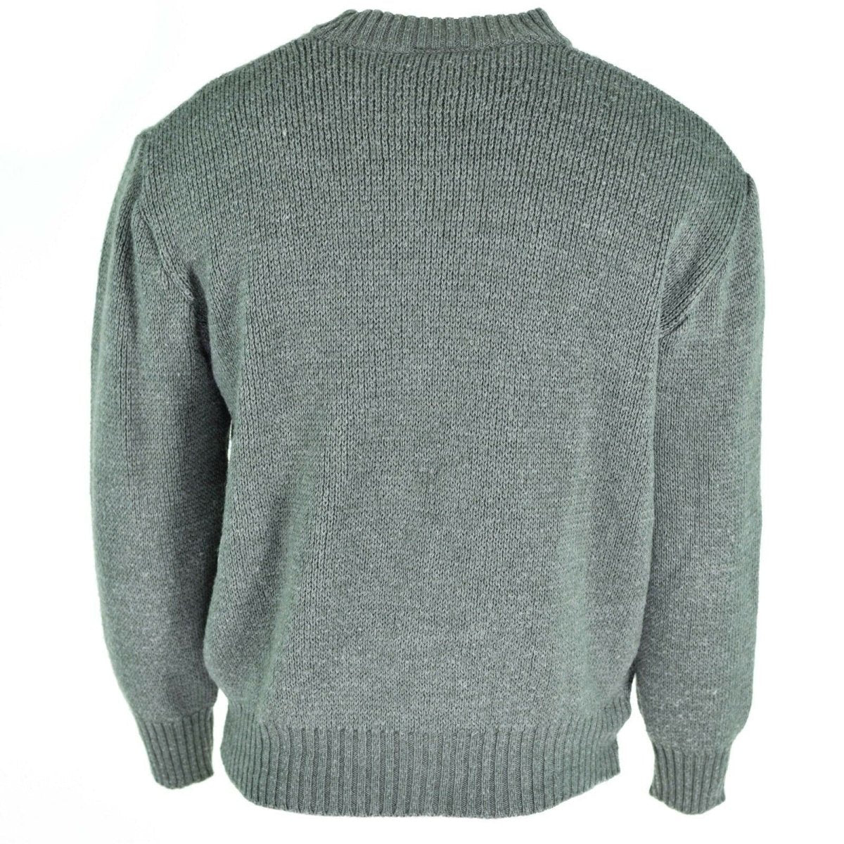Original Swiss army pullover M74 Jumper grey virgin wool sweater with zipper
