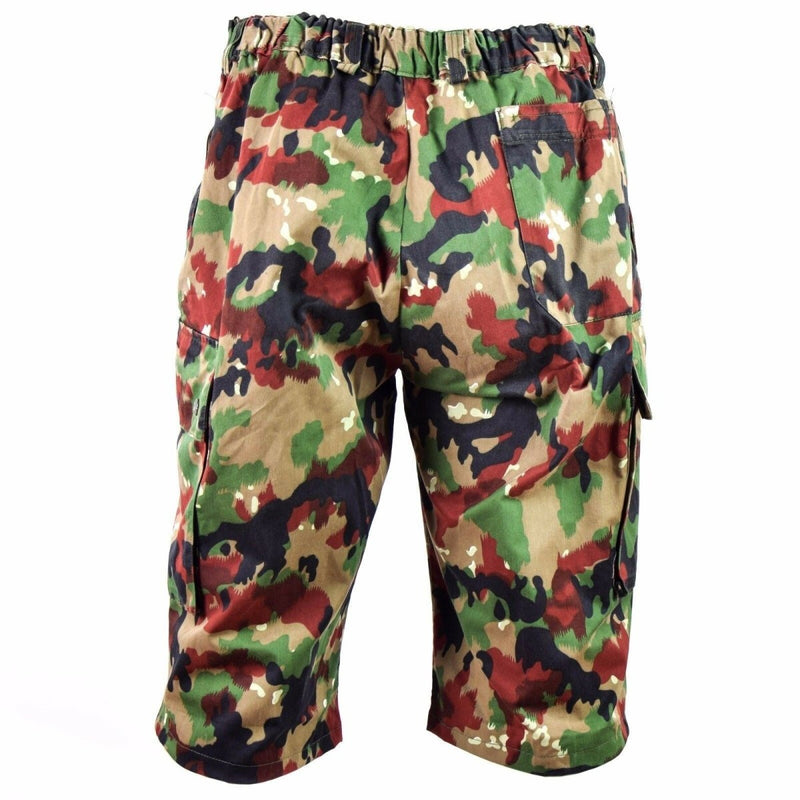 Original Swiss army shorts M83 combat field Alpenflage TAZ 83 Camo cargo shorts - GoMilitar