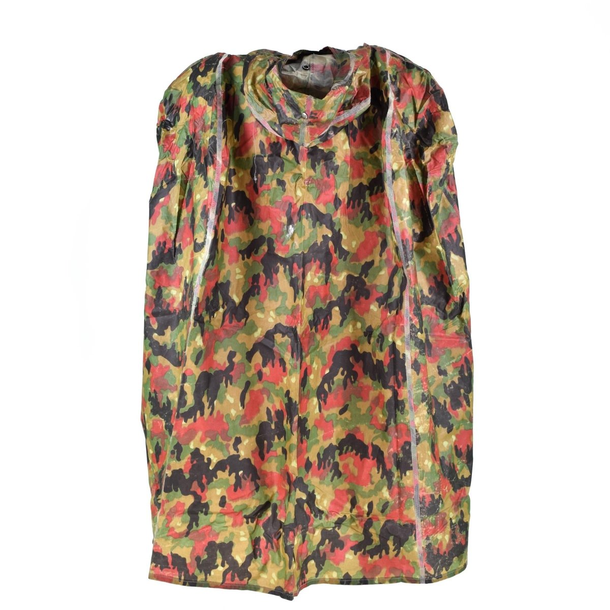 Original Swiss army troops camo tactical plastic poncho Alpenflage pattern