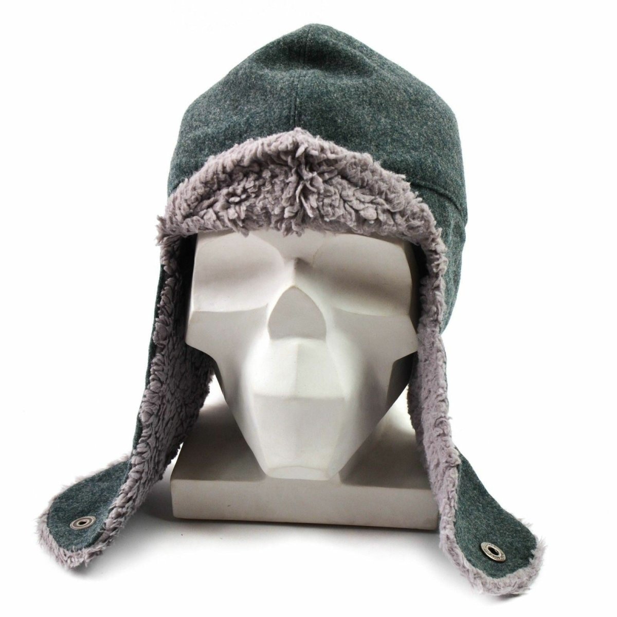 Casquette d'hiver originale de l'armée suisse Chapeau de froid en laine grise de l'armée suisse