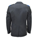 Oryginalna szwajcarska marynarka wojskowa wizytowa Vintage z 4 kieszeniami, ciemnoszara