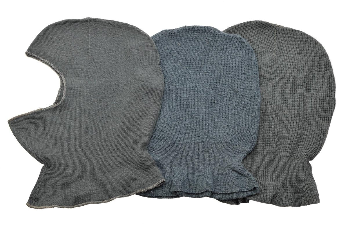 Lana militar suiza original Balaclava Ligera ligera Cálida Invierno Masilla elástica Gris