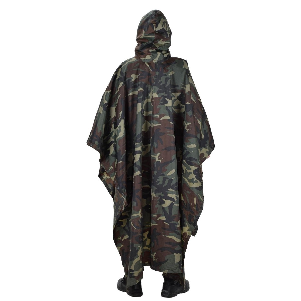 Original Turkish military camouflage poncho water resistant ripstop hooded army