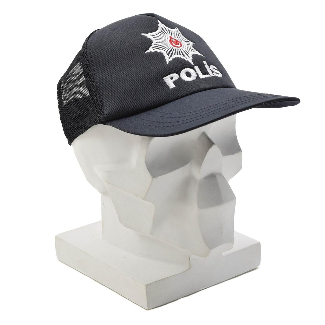 Casquette de campagne POLIS militaire turque originale, insert en maille, fermeture réglable, noir