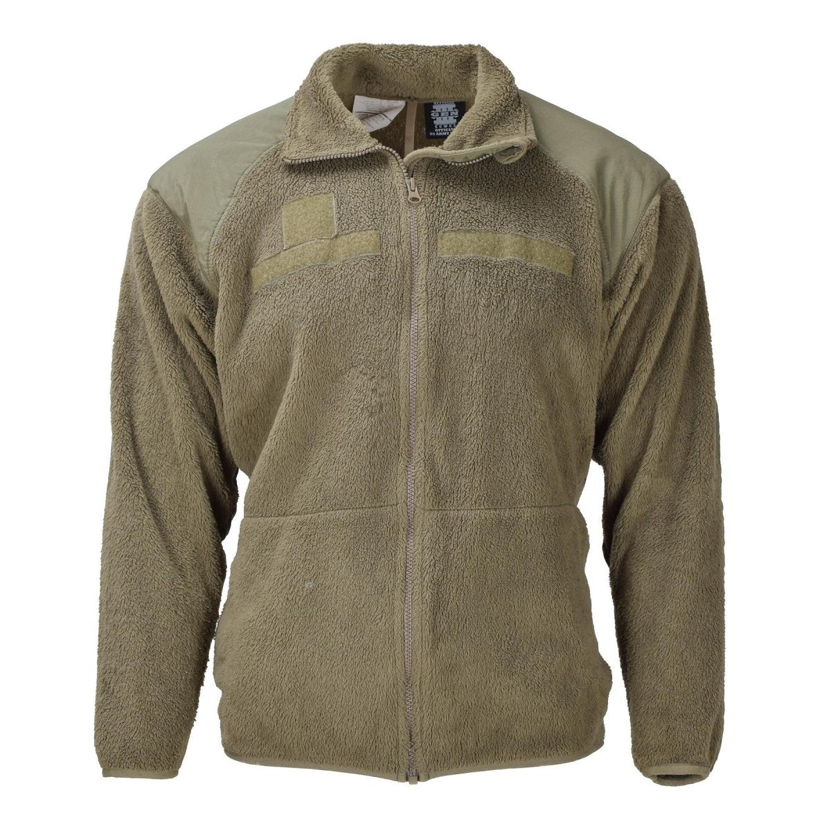 Chaqueta polar táctica original del ejército de EE. UU. para clima frío, hombros reforzados, color verde oliva
