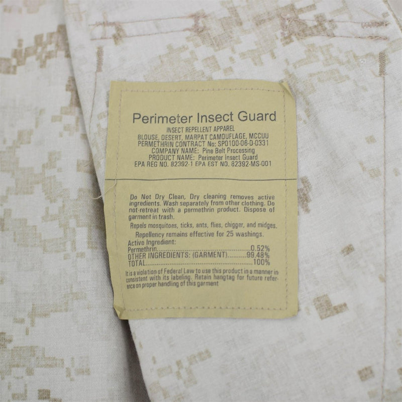 Veste originale de l'armée américaine BDU, chemises de camouflage numérique du désert, édition militaire