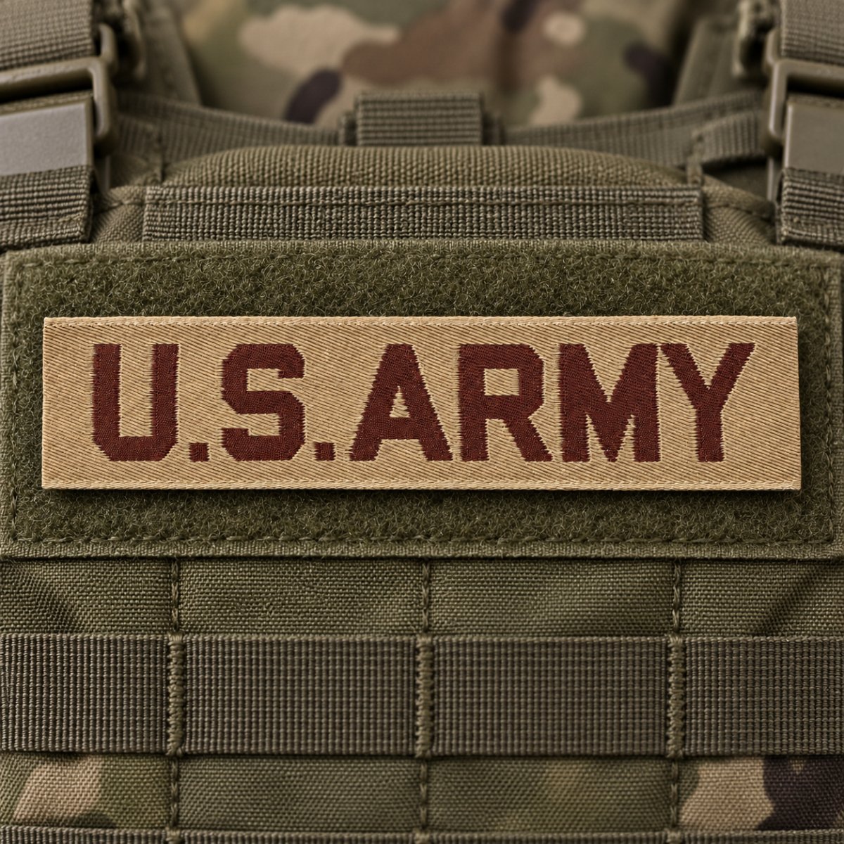 Insegne originali della toppa del nastro sul petto dell'esercito americano da collezione Surplus dell'esercito cachi