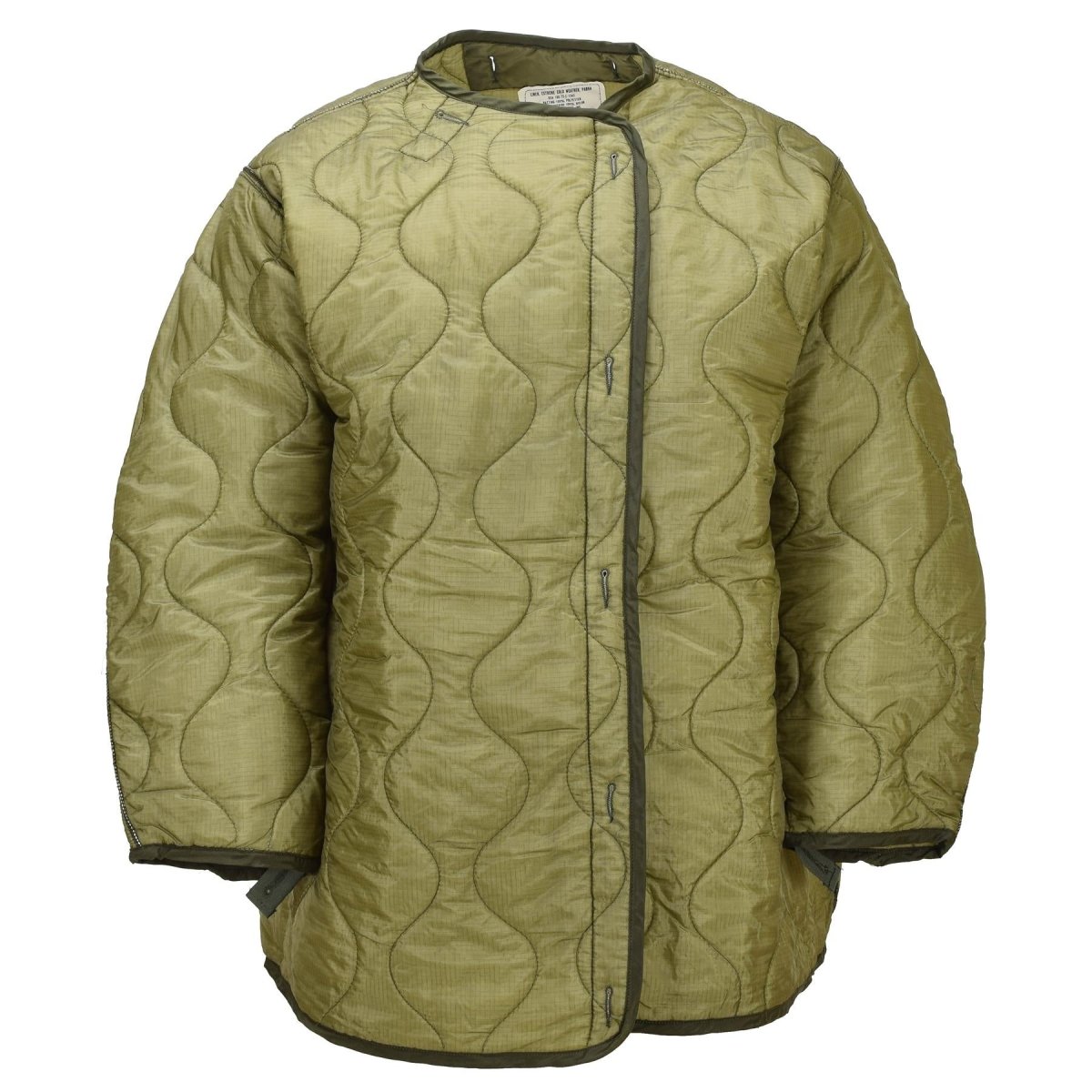 Original U.S. Military M65 Parka Liner Botones para clima frío extremo Verde oliva