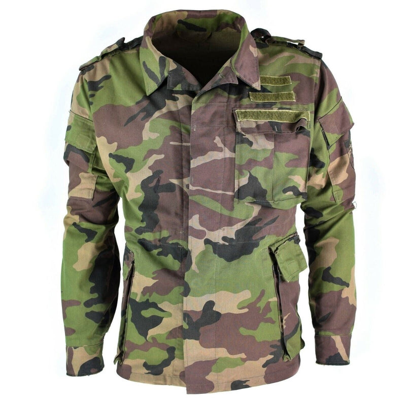Original Slovakian M97 Woodland Camo Field Jacket – Army Surplus – Coat/Shirt