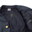 Interior view of original vintage Swedish army marines dress uniform jacket with gold button and label C48