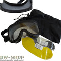 Paulson 510 A-TAC Taktische Schutzbrille, transparentes Polycarbonat, Doppellinse