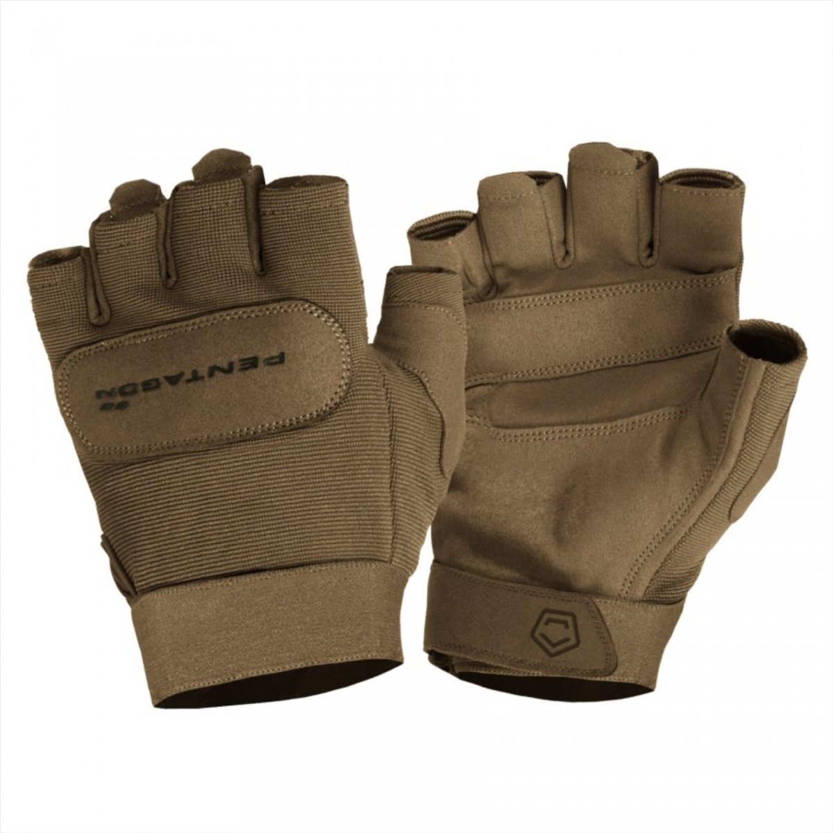 PENTAGON Duty Mechanic 1/2 Fingerless Gloves Breathable Fabric Cuff Elastic