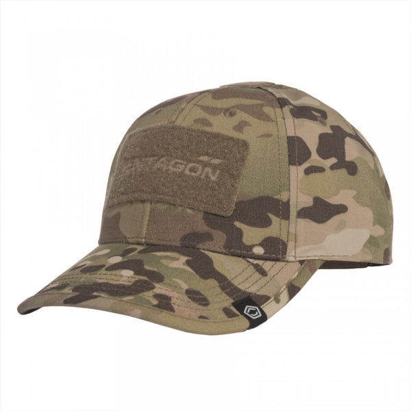 PENTAGON Tactical Cap Ripstop Fabric 6-Panel Design Front Patch Multicam Camo