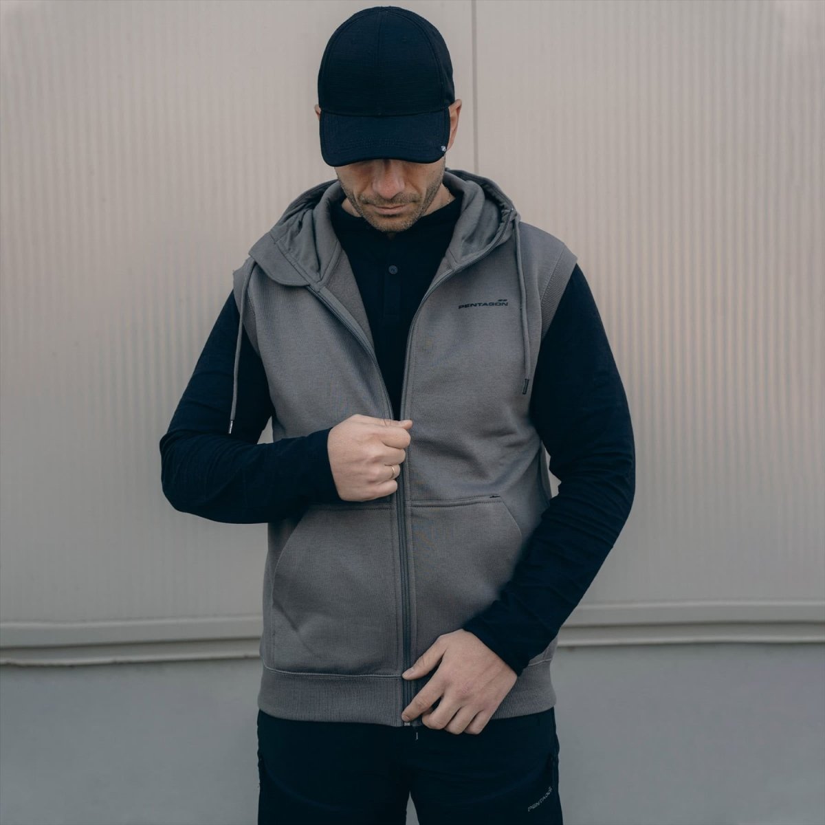 PENTAGON Thespis Pull sans manches Fermeture éclair YKK® Poches collées au laser sans couture