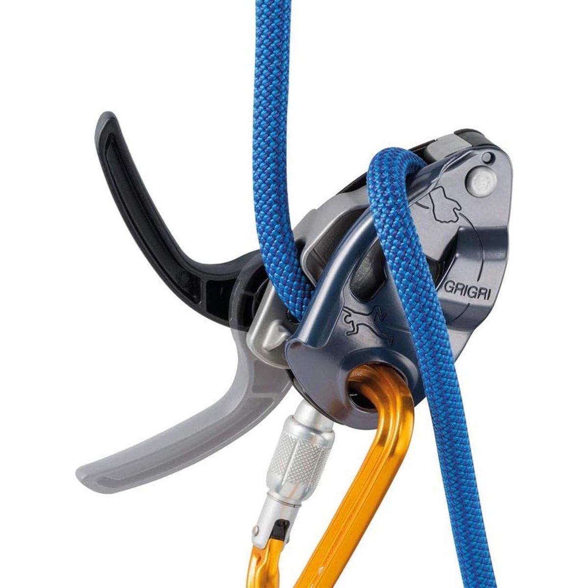 PETZL GRIRI ASSEGLIATO ASSICURA A BASSE DI RAPPIA DI BRACKE ATTREZZATURE ALLUMINIO BLU