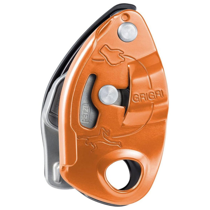 PETZL GRIGRI+ Sicherungsgerät, unterstütztes Bremsen, Klettern, Abseilen, Orange – GoMilitar