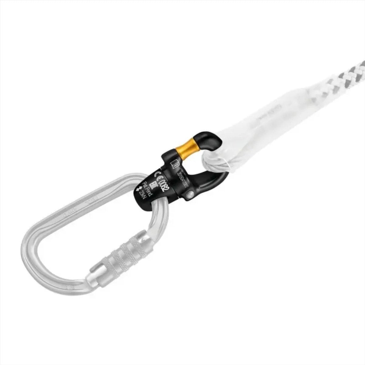PETZL Micro Giratorio Compacto Abrible Rodamiento De Bolas Giratorio Escalada Negro