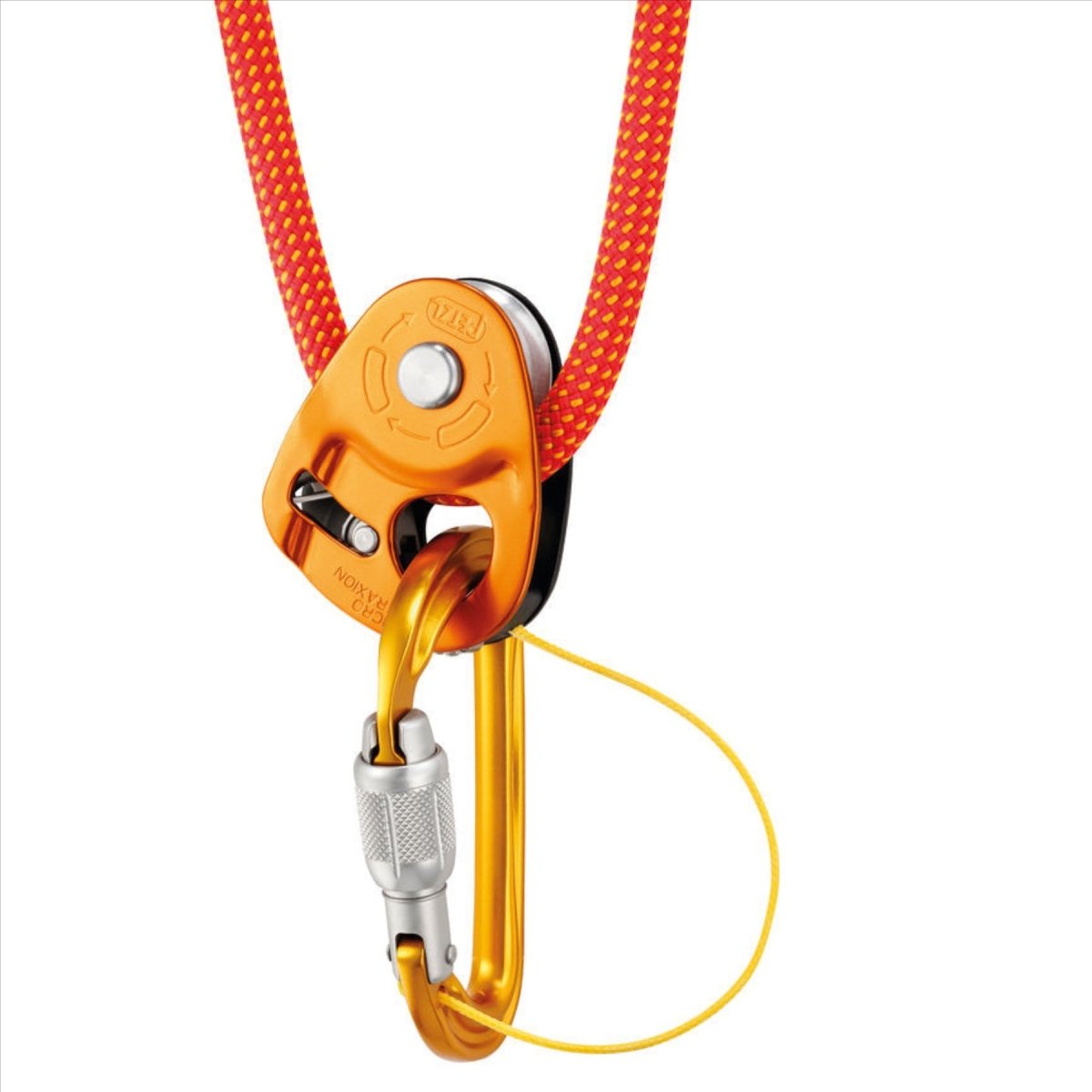 Urządzenie do bloczka linowego Petzl Micro Traxion Lekkie urządzenie do chwytania postępu 8–11 mm