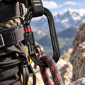 PETZL OK SCREW-LOCK Moschettone simmetrico in alluminio Rigging Nero 24kN