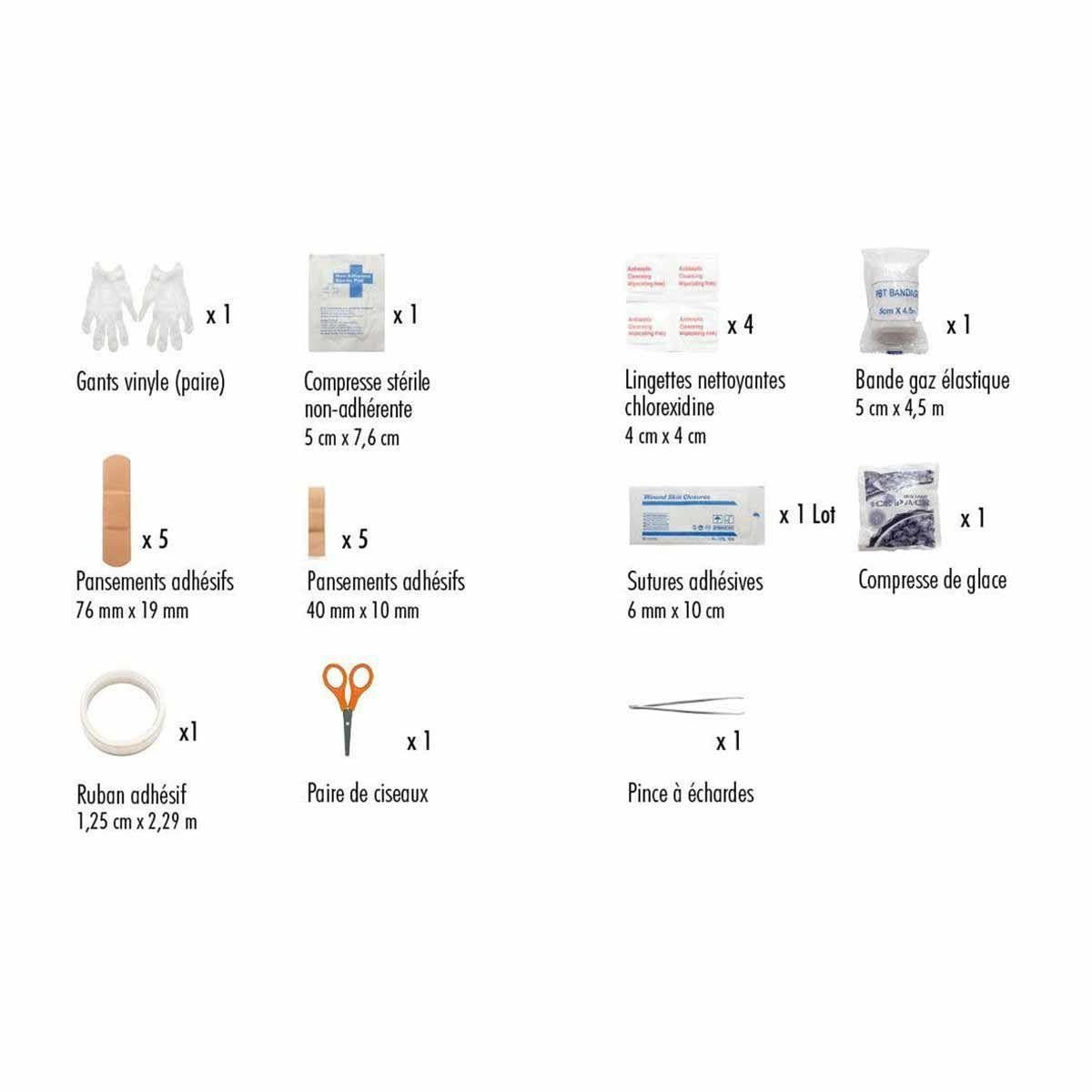 Trousse de premiers secours compacte Pharmavoyage Pocket pour camping, trekking, sac d'urgence médicale