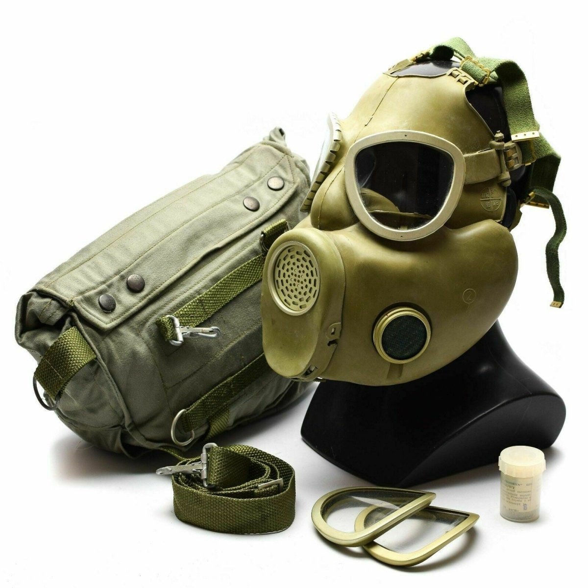 Polish Military Gas Mask MP-4 Genuine respiratory chemical Grey Olive OD NEW